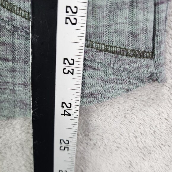 Women's Gray Green BKE  Top Round Neck Short Sleeve Crisscross Back Design L - Picture 7 of 8